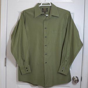 Murano Gorgeous Green Long Sleeve Shirt, Size 16.5